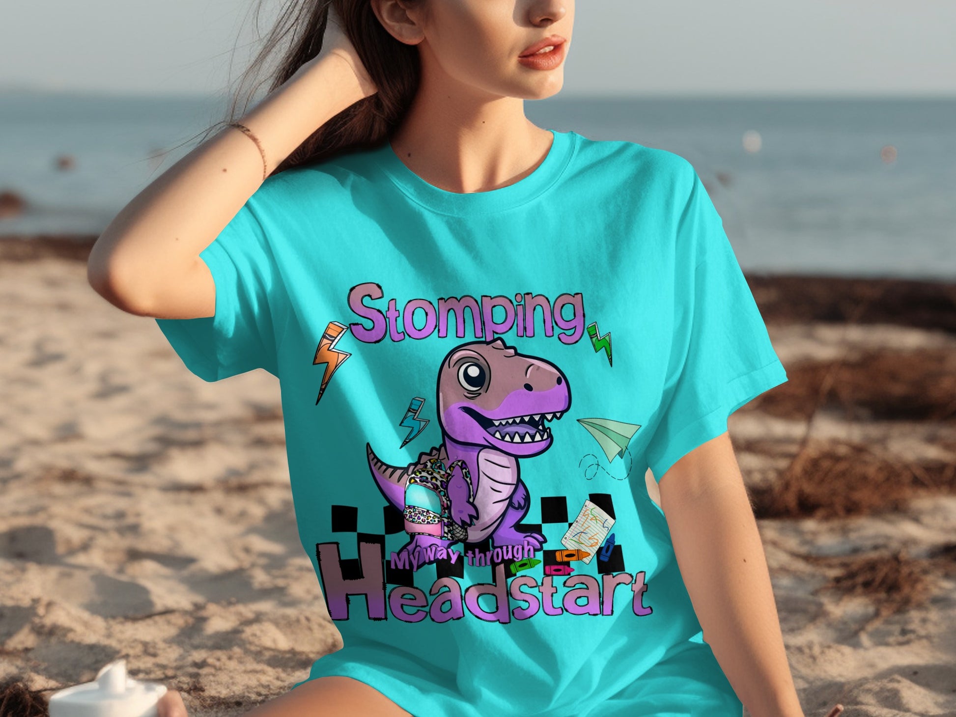 Stomping My Way Through Headstart Dinosaur T-shirt