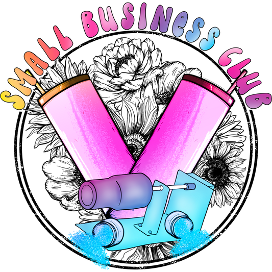 Colorful Small Business Club Tumbler Design