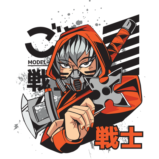 Ninja Warrior Anime Character Poster Artwork