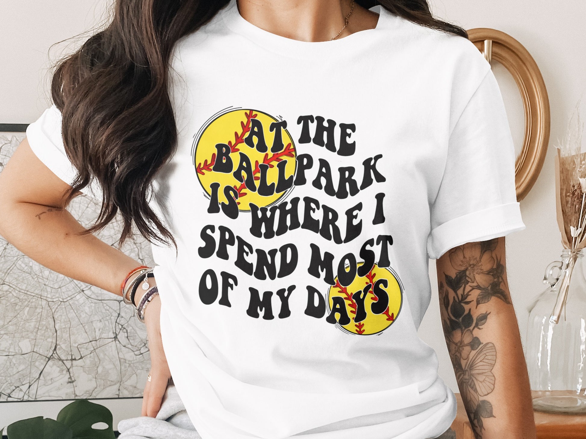 At The Ballpark Is Where I Spend Most Of My Days Shirt