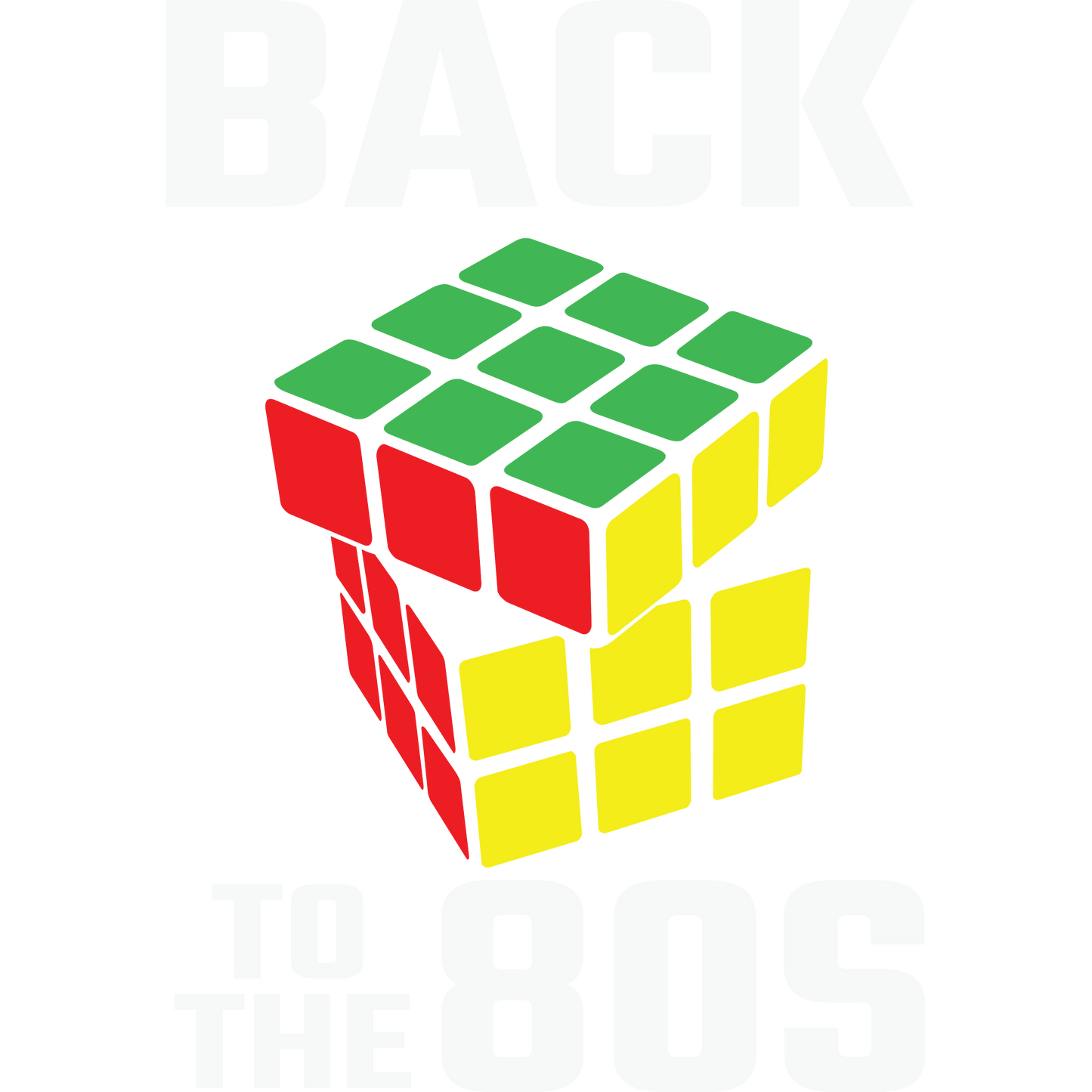 Retro 80s Inspired Colorful Puzzle Cube Art Print