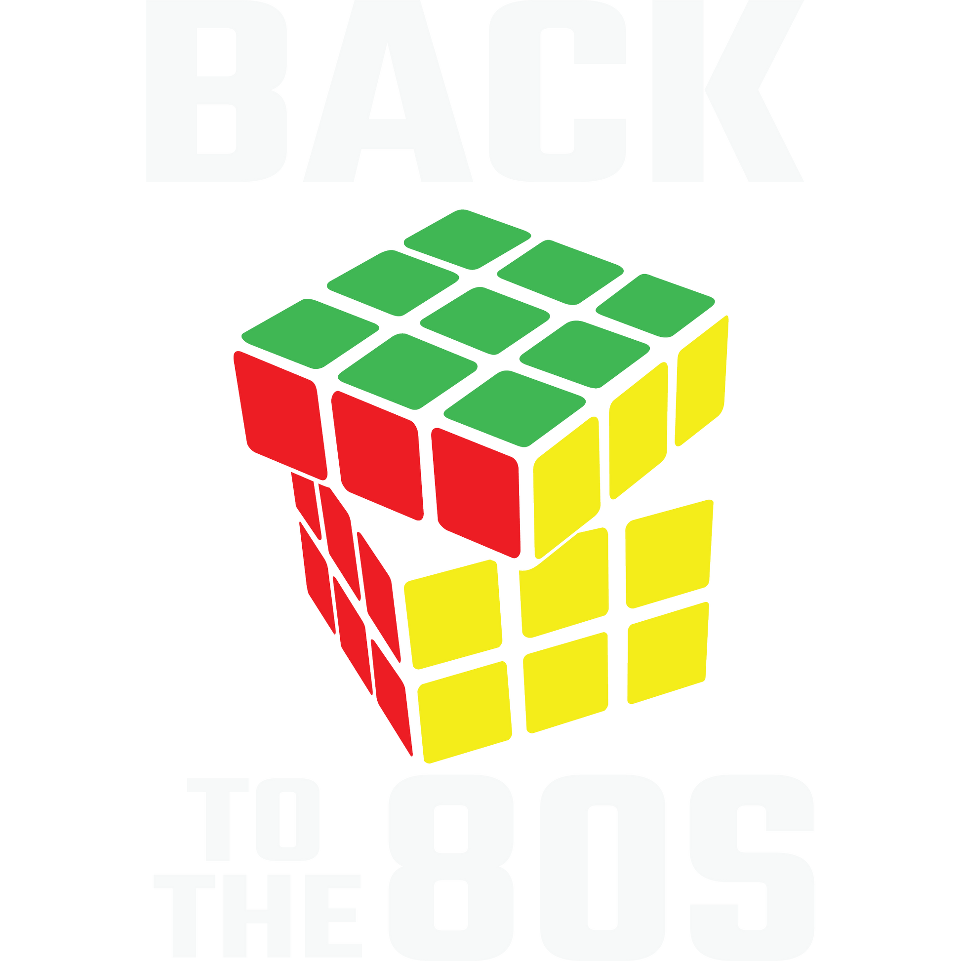 Retro 80s Inspired Colorful Puzzle Cube Art Print