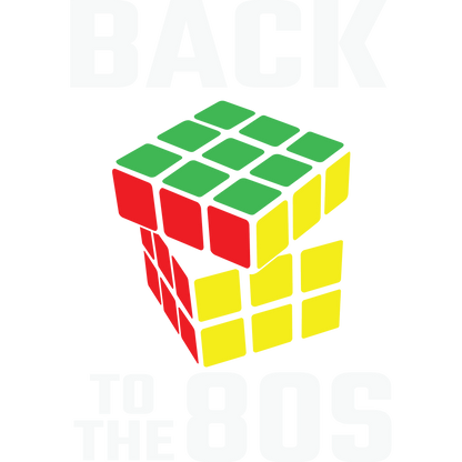 Retro 80s Inspired Colorful Puzzle Cube Art Print