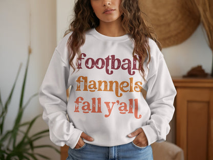 Football Flannels Fall Y'all Sweatshirt product type