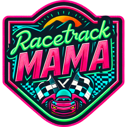 Racetrack Mama Vibrant Multicolor Patch Design