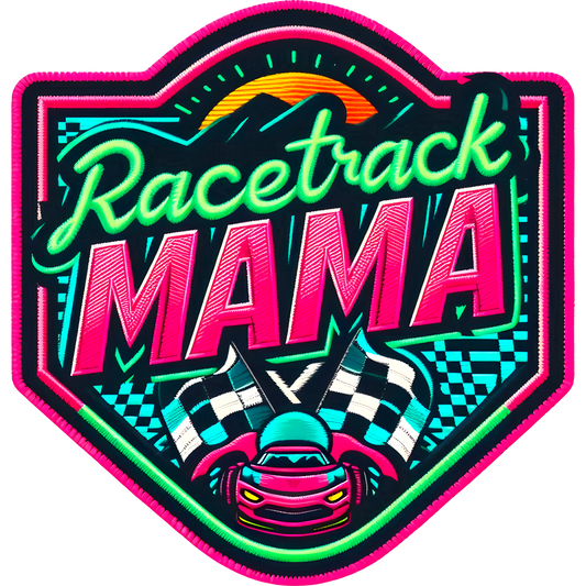 Racetrack Mama Vibrant Multicolor Patch Design
