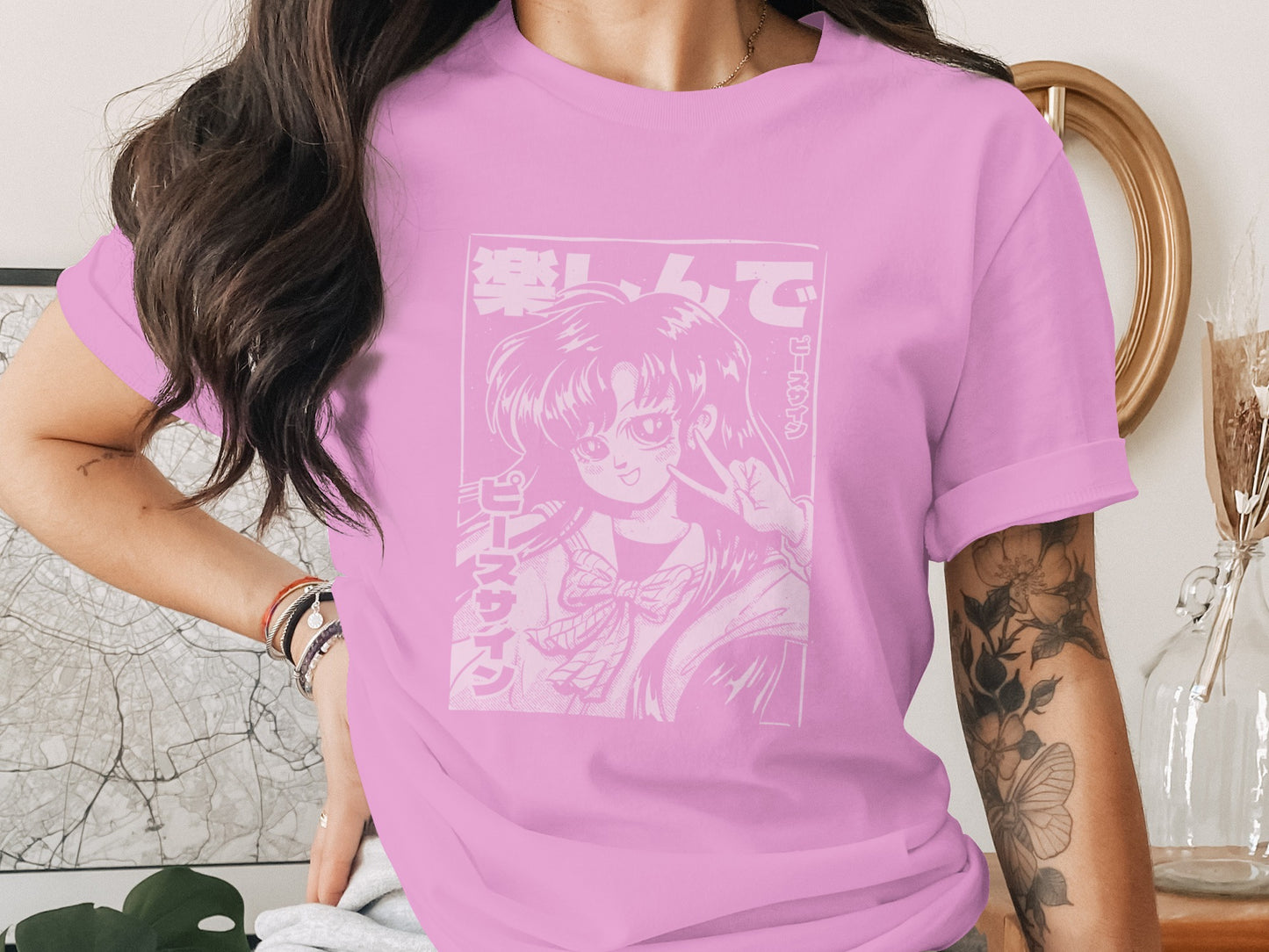Stylish Anime Character Graphic T-Shirt Design