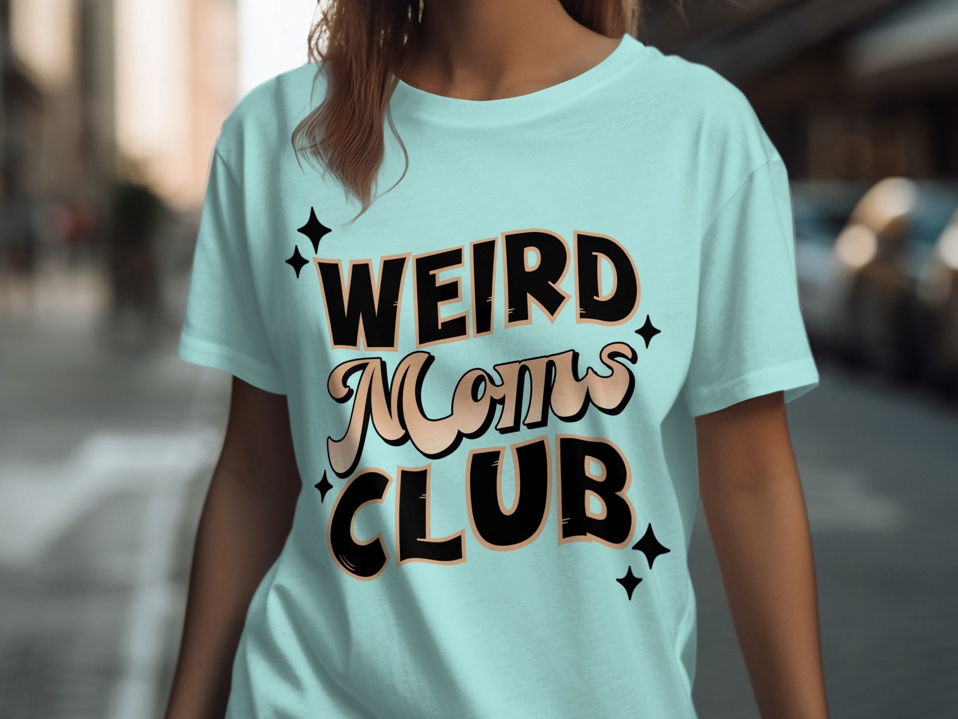 Unique Weird Moms Club Statement Shirt
