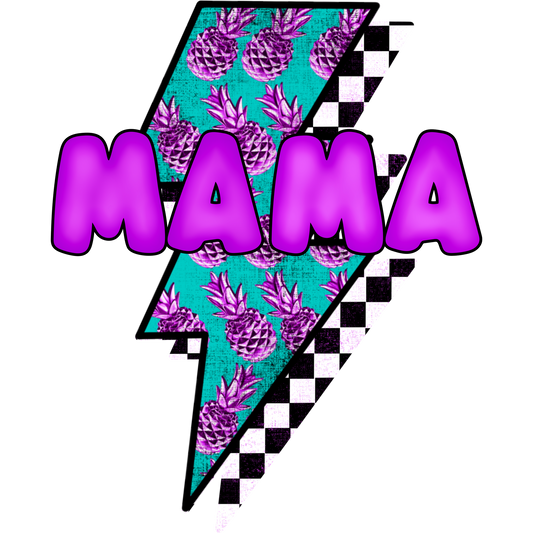 MAMA Graphic Bolt Pineapple Printed Apparel Product