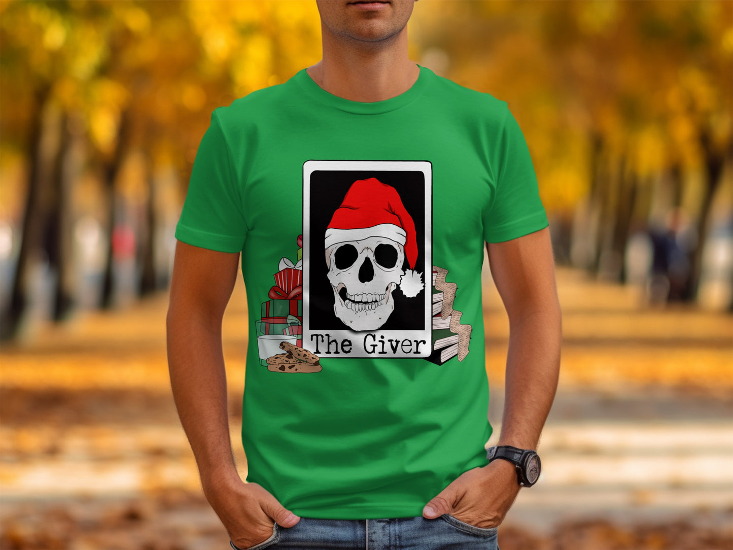 The Giver Skull Santa Tee Perfect Christmas Gift Shirt