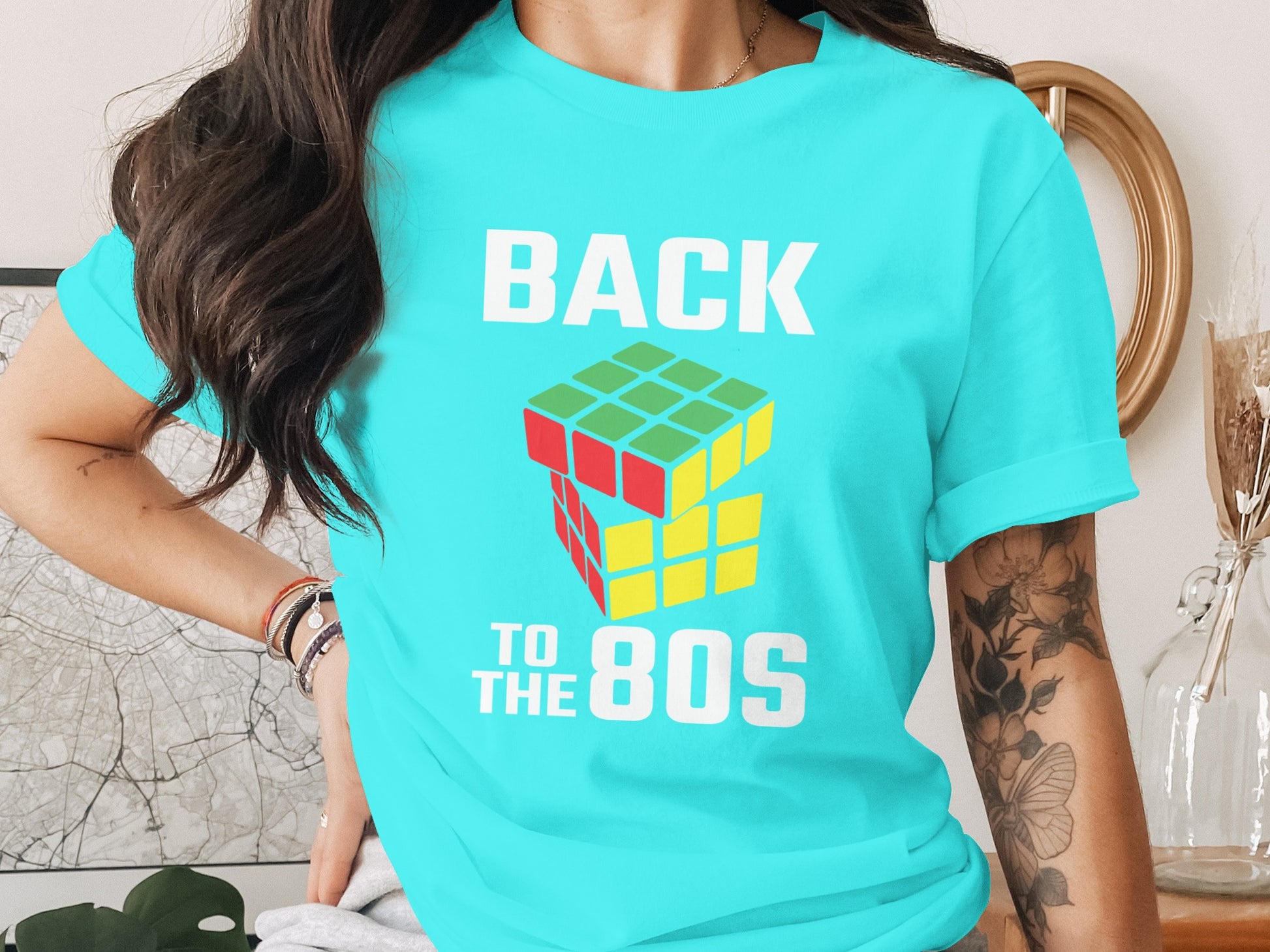 Nostalgic Back to the 80s Puzzle Cube T-Shirt