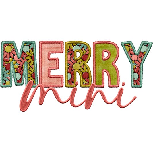 Merry Mini Festive Embroidered Pattern Product