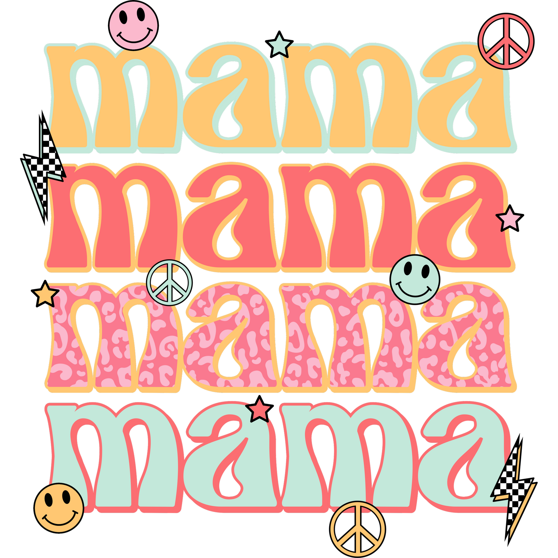 Colorful Playful Mama Design for Stylish Product