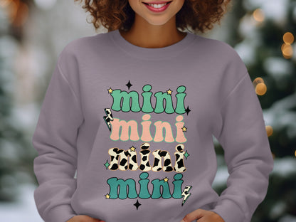 Cute Mini Mini Patterned Design Sweatshirt