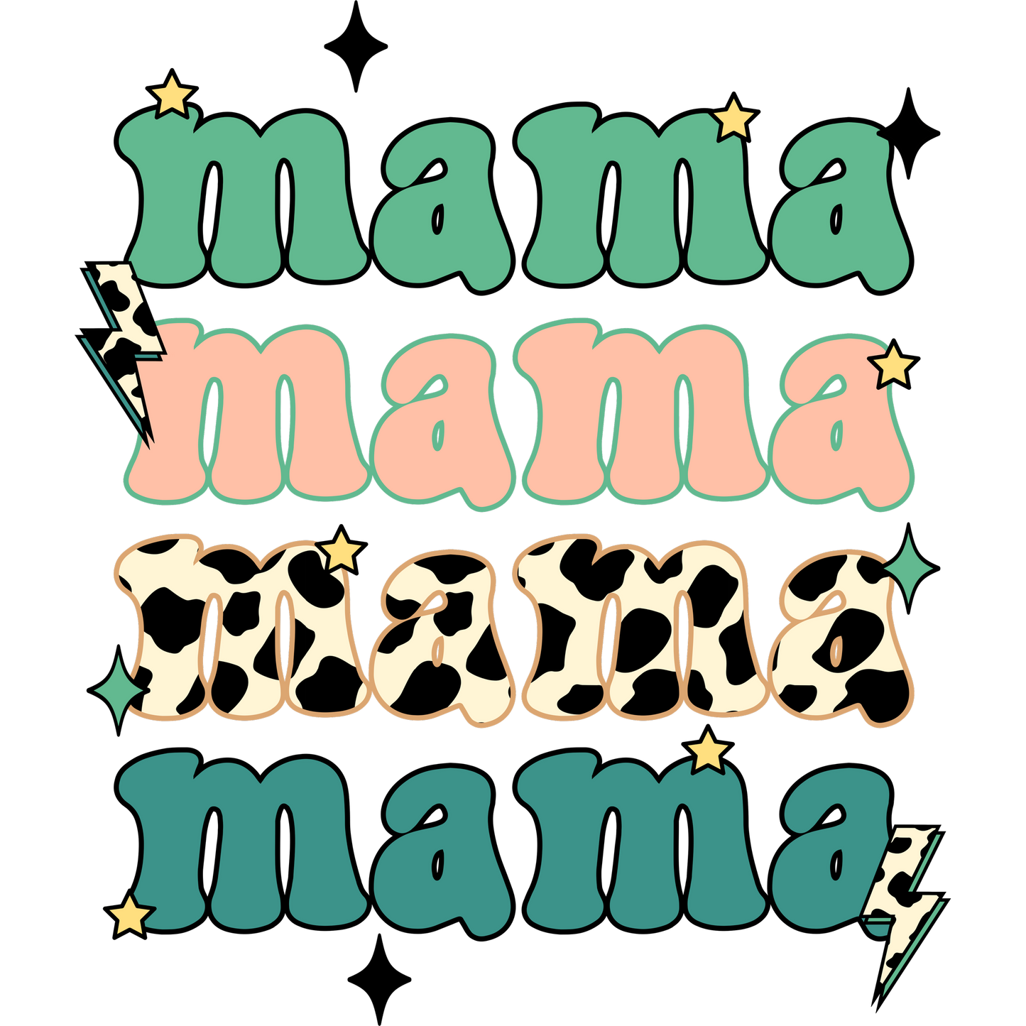 Mama Retro Groovy Design Graphic Art product