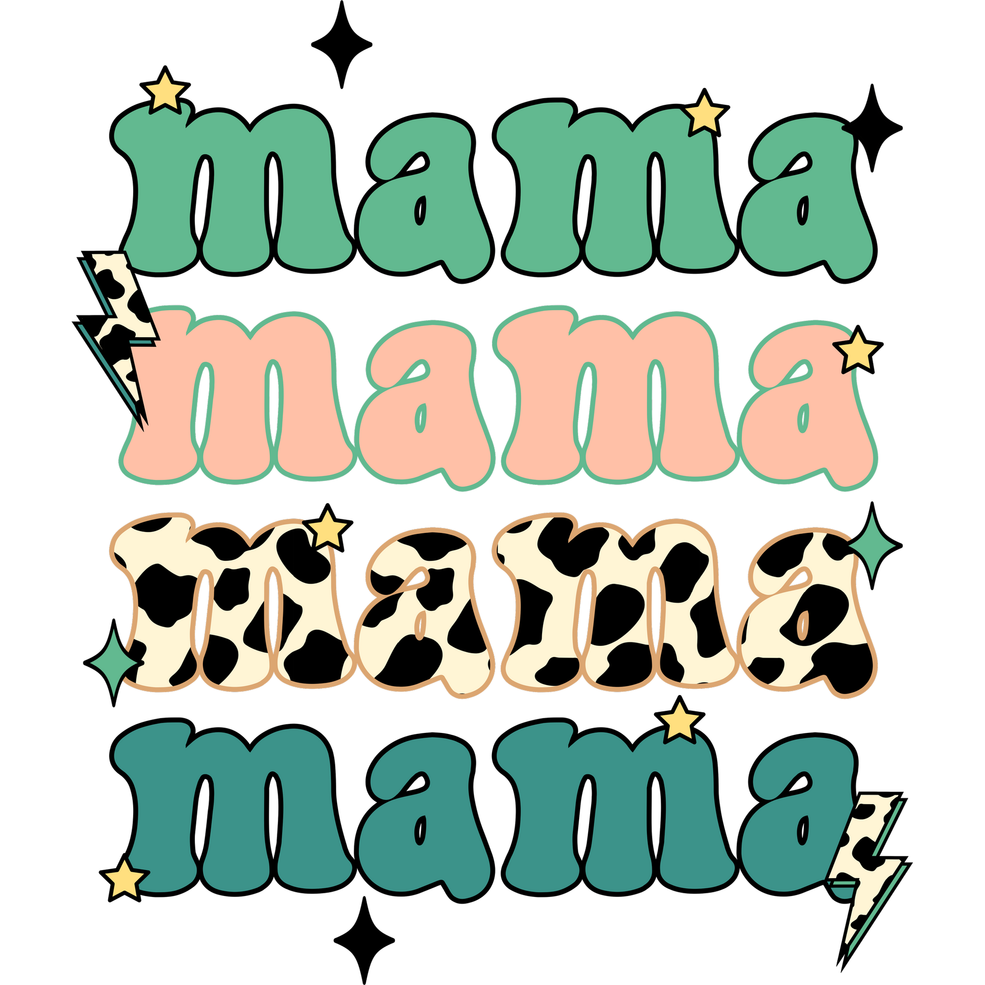 Mama Retro Groovy Design Graphic Art product
