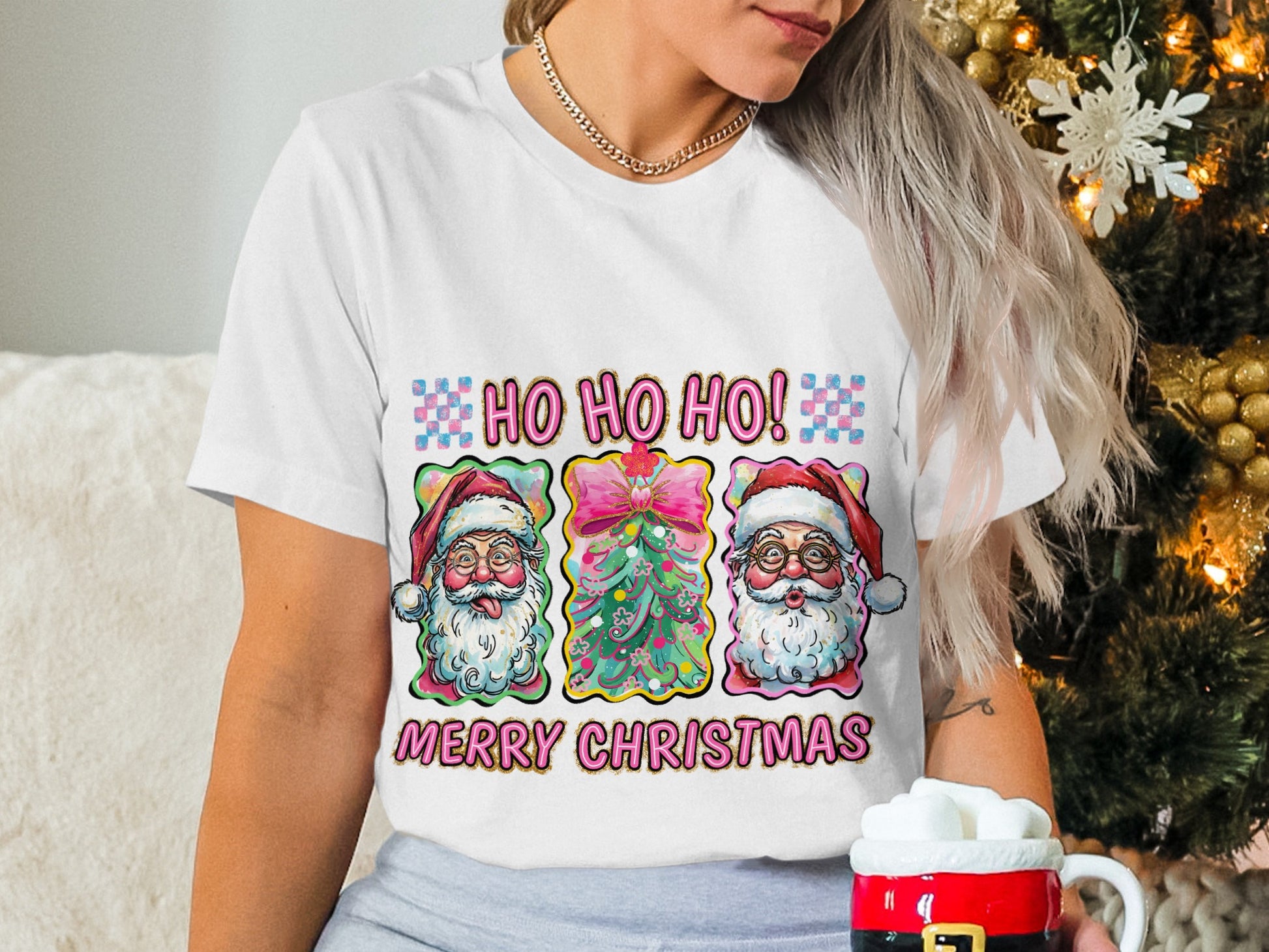 HO HO HO Merry Christmas Santa Claus T-shirt