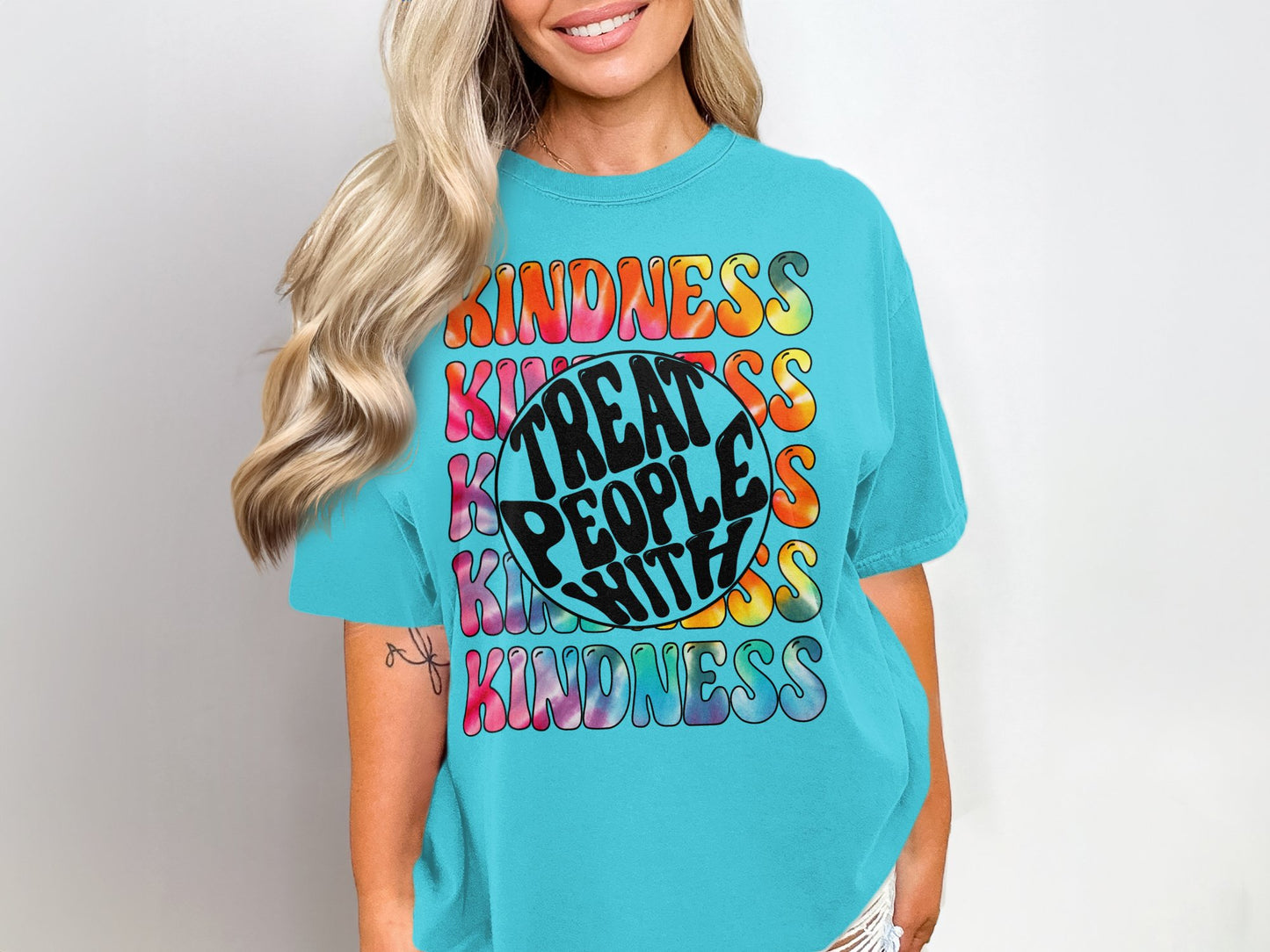 Treat People with Kindness Vibrant Graphic T-Shirt