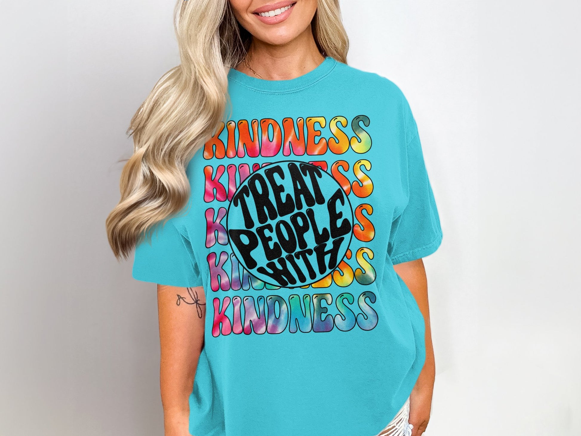 Treat People with Kindness Vibrant Graphic T-Shirt