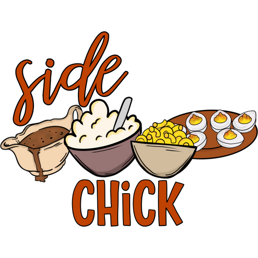Side Chick Fun Food Illustration Perfect for Foodies
