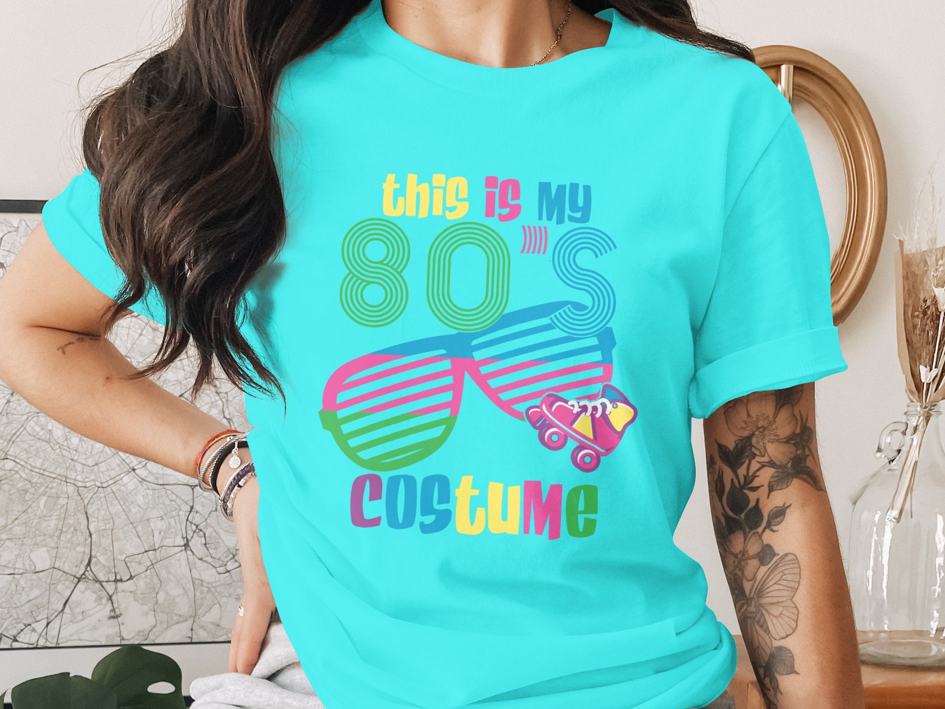Colorful This Is My 80's Costume T-Shirt for Retro Fans