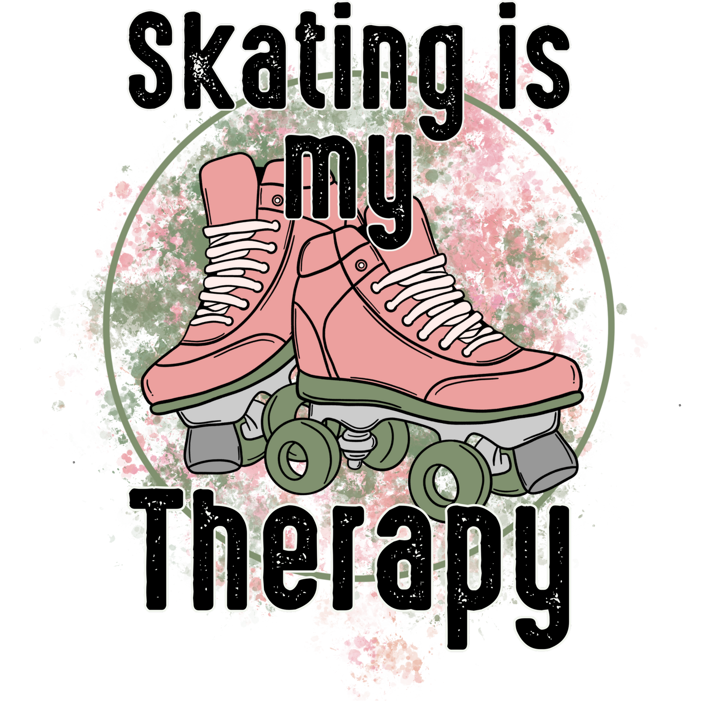 Skating is My Therapy Inspirational Poster