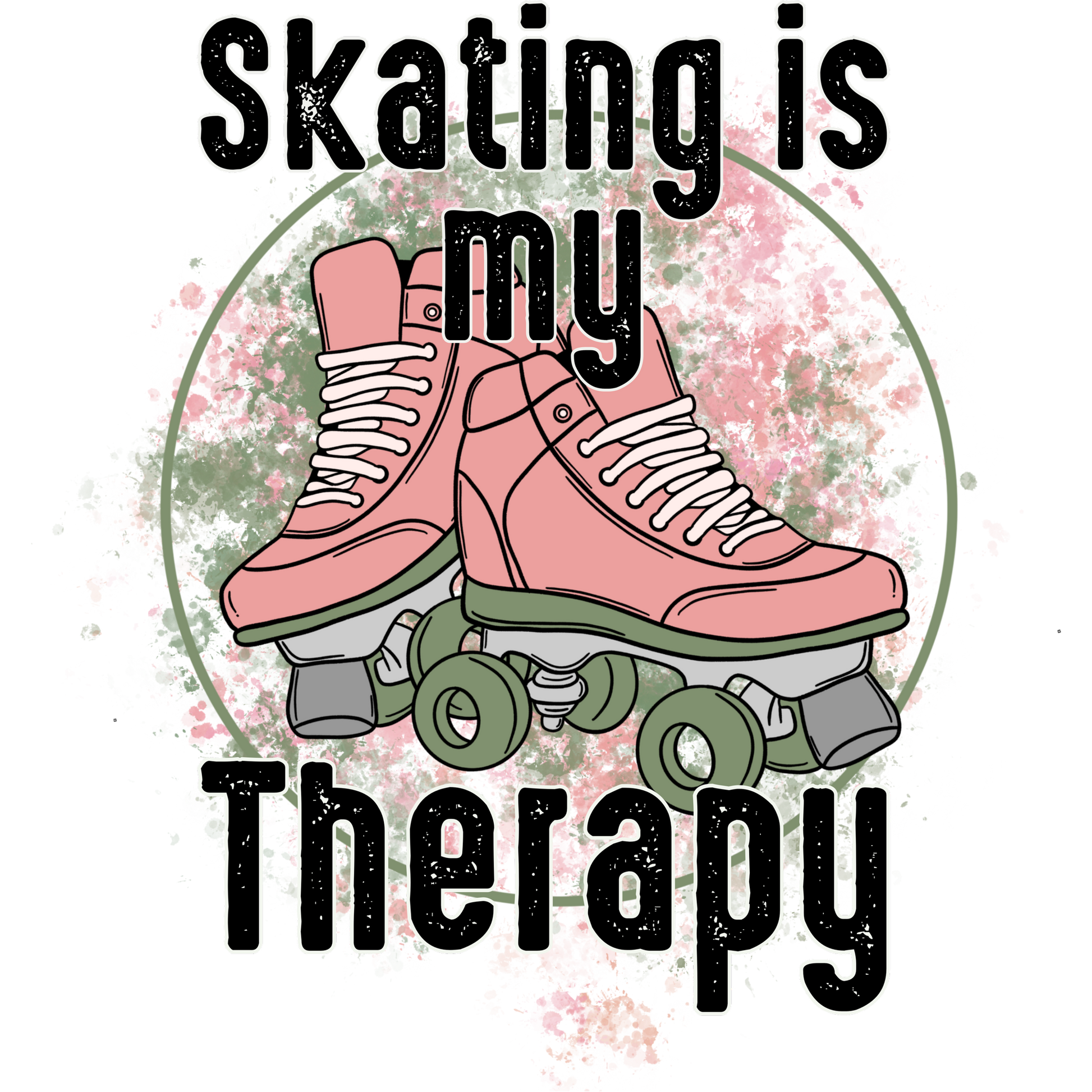 Skating is My Therapy Inspirational Poster