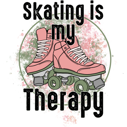 Skating is My Therapy Inspirational Poster