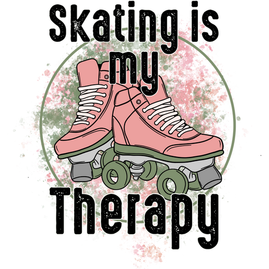 Skating is My Therapy Inspirational Poster