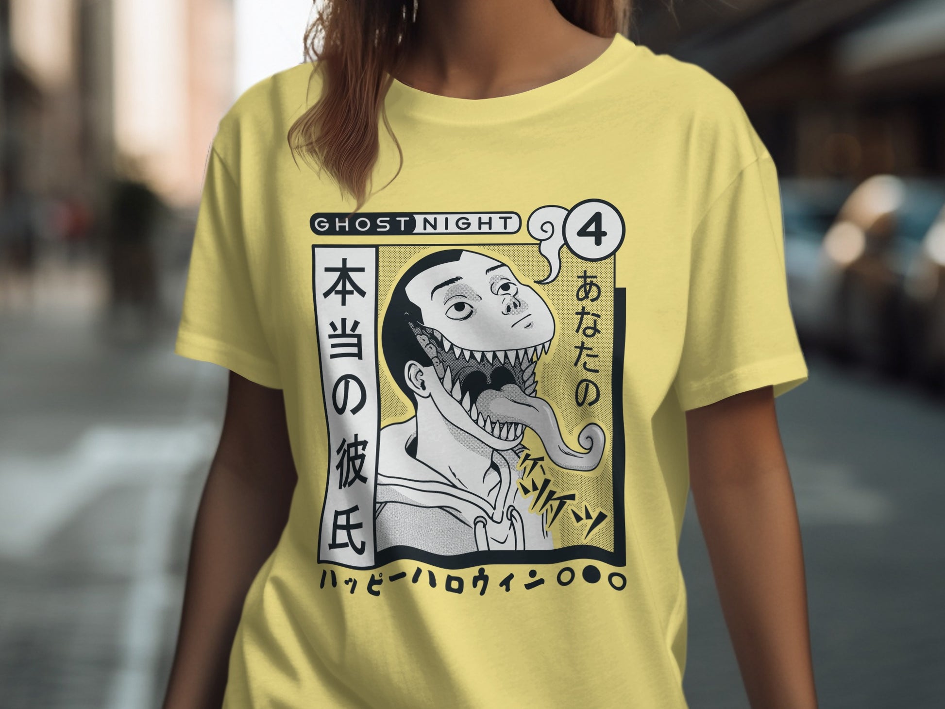 Ghost Night Graphic Japanese Style T-Shirt