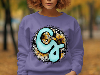 Cute and Vibrant Motivational Sunflower Sweatshirt