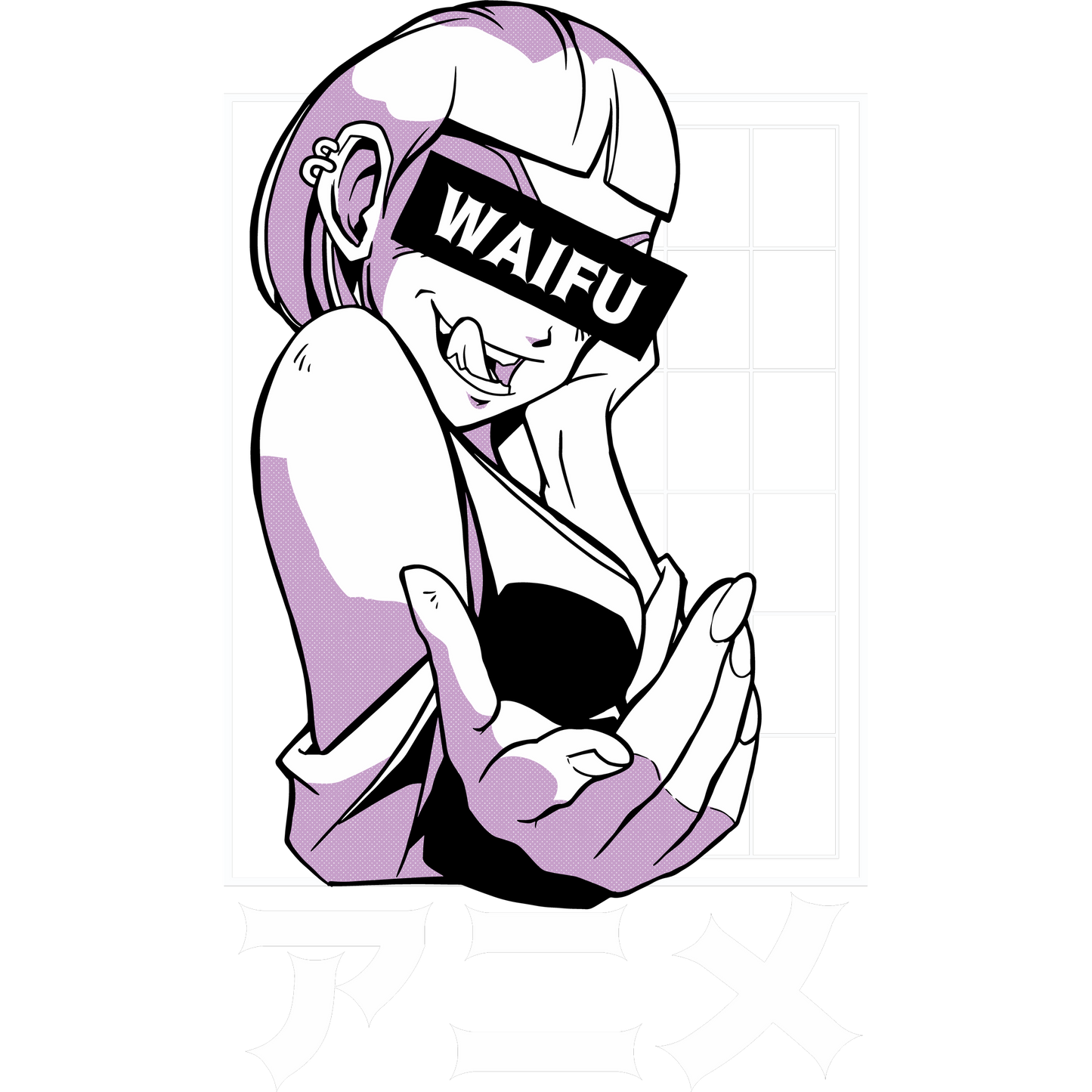 WAIFU Anime Aesthetic Design Graphic Apparel Product