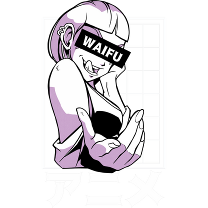 WAIFU Anime Aesthetic Design Graphic Apparel Product