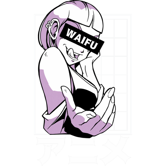 WAIFU Anime Aesthetic Design Graphic Apparel Product