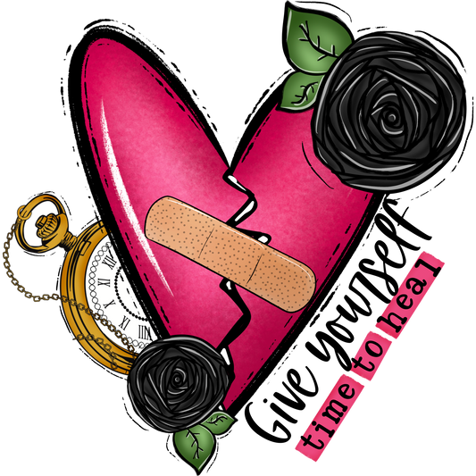 Give Yourself Time to Heal Heart Sticker