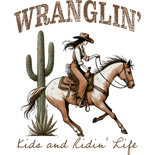 WRANGLIN Kids and Ridin' Life Equestrian Art Decor