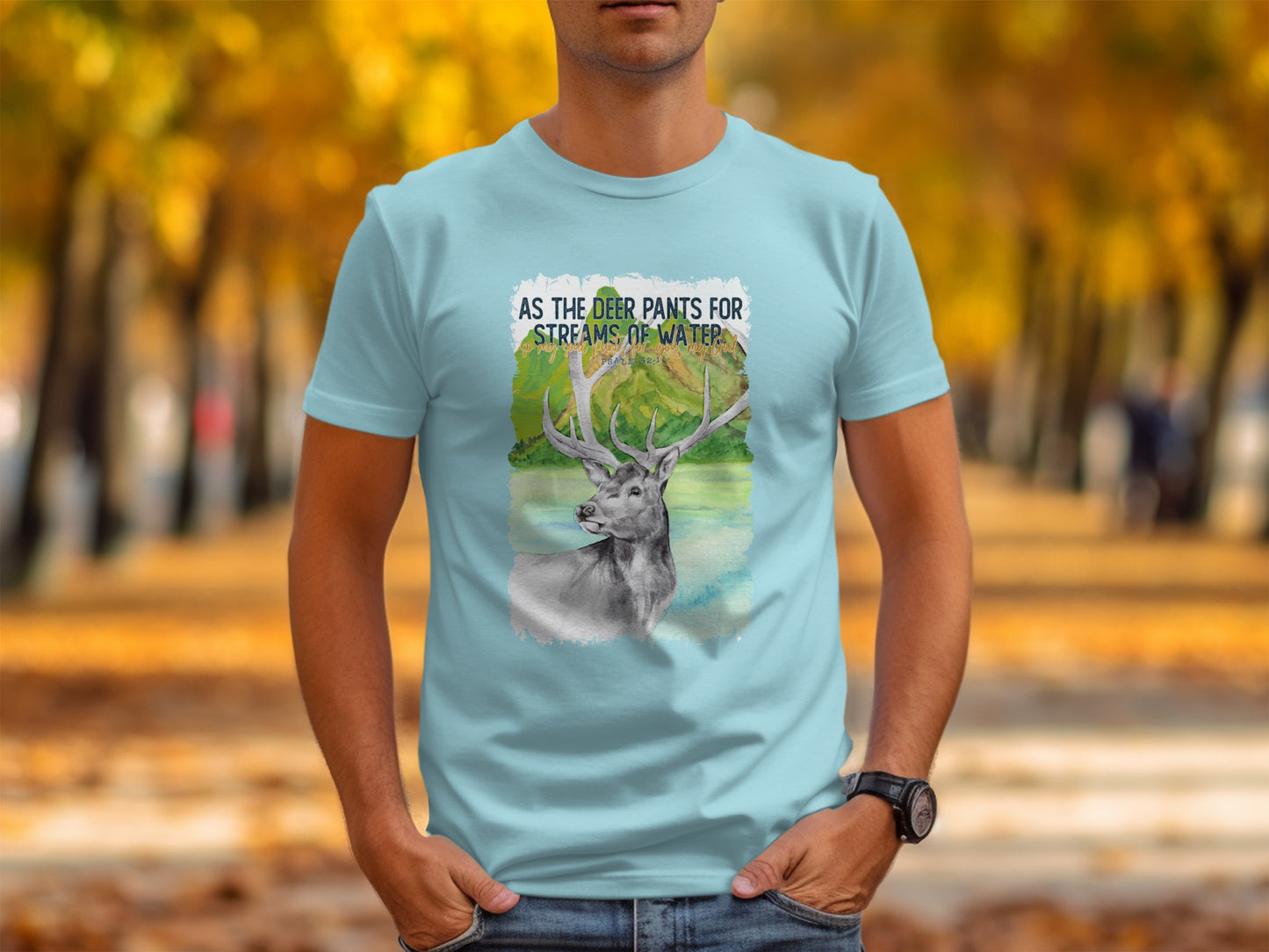 As the Deer Pants for Streams of Water T-shirt