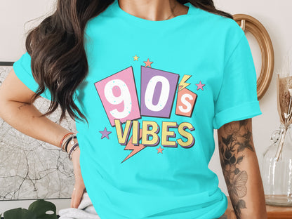 90s Vibes Retro Graphic Tee with Colorful Design