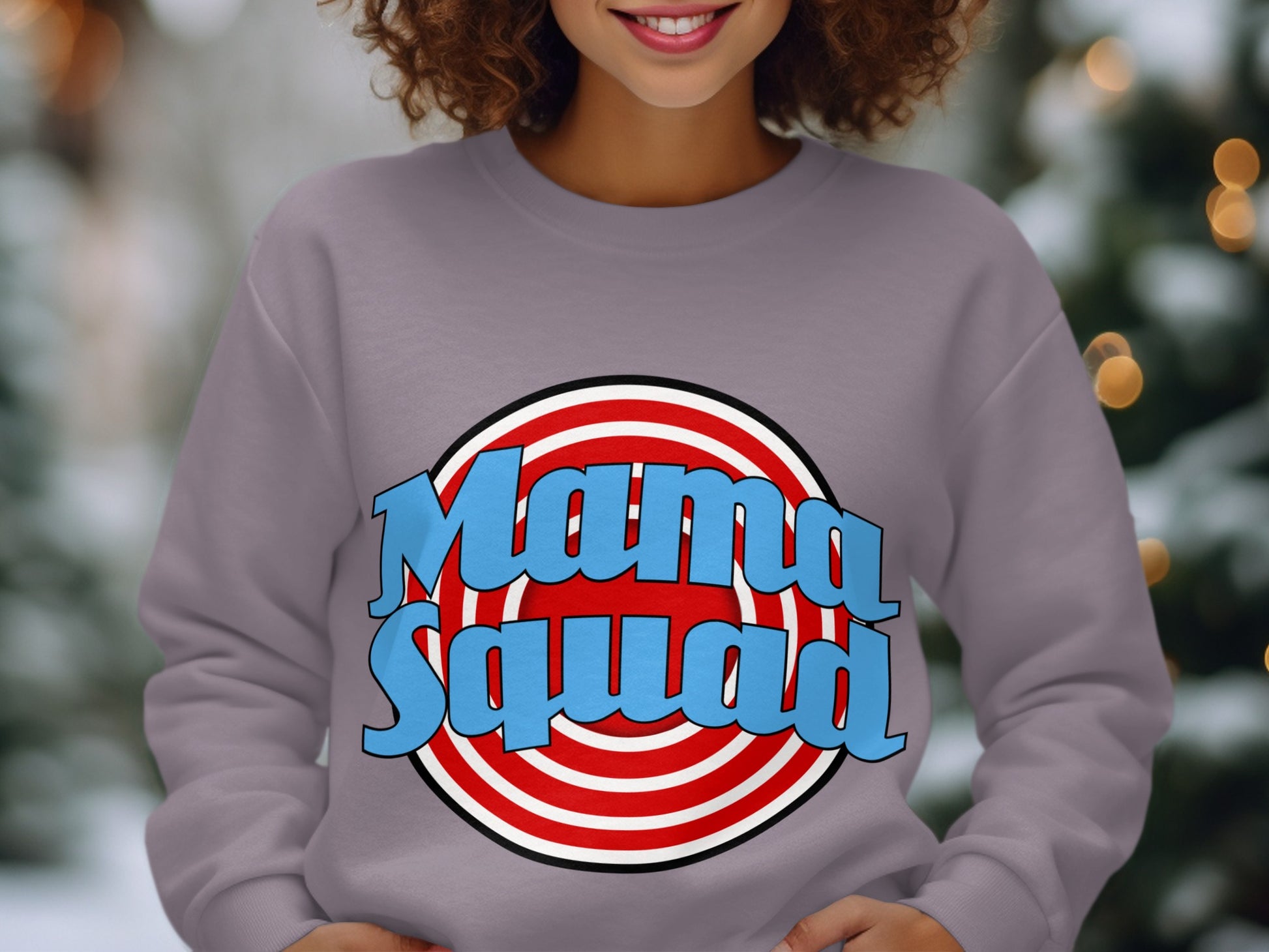 Mama Squad Graphic Sweatshirt Perfect for Winter