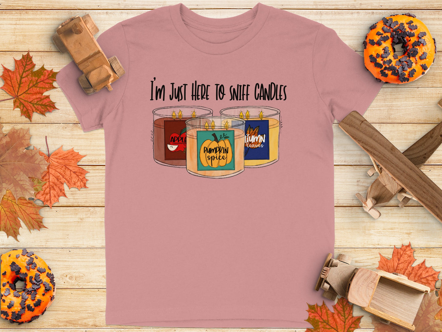 I'm Just Here to Sniff Candles Graphic T-Shirt