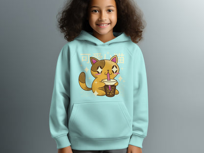 Cute Cat Drinking Boba Bubble Tea Hoodie Product
