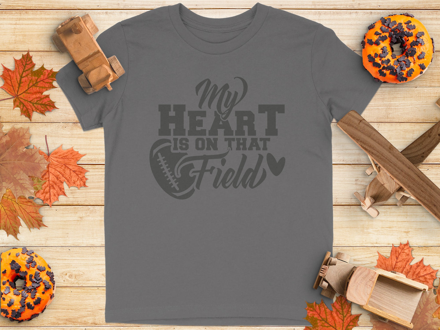 My Heart Is On That Field Grey Shirt product type