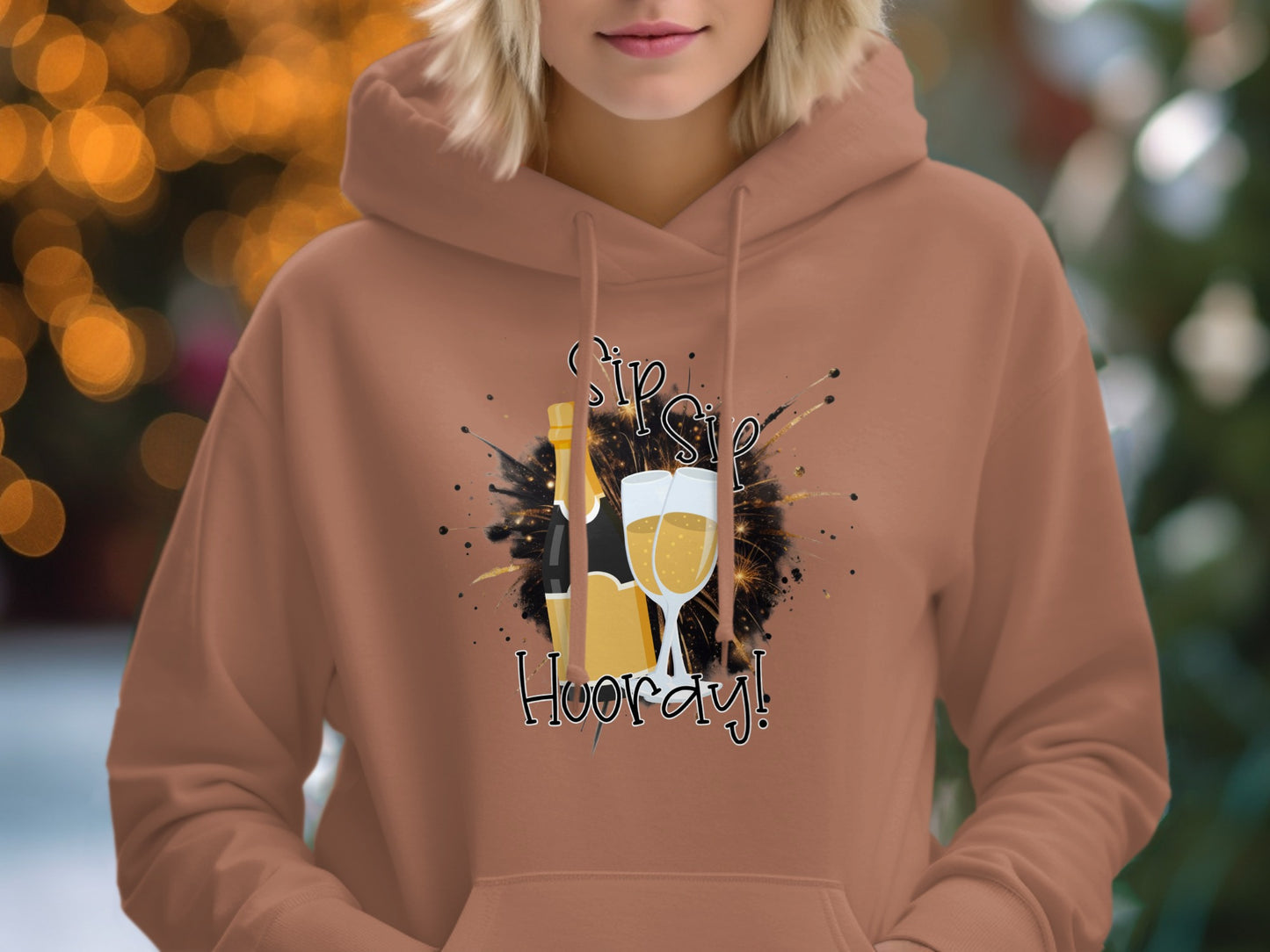 Celebrate with Sip Sip Hooray! Hoodie Design