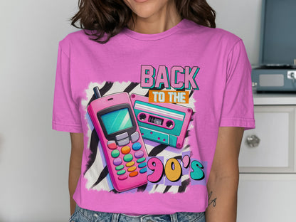 Back to the 90's Retro Style Pink T-Shirt