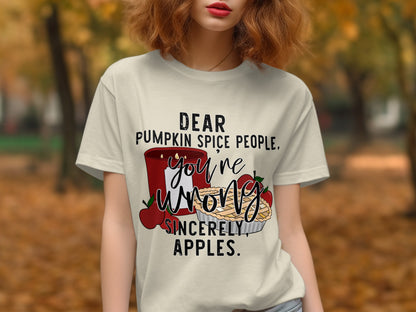 Funny Fall Dear Pumpkin Spice People Apples Shirt
