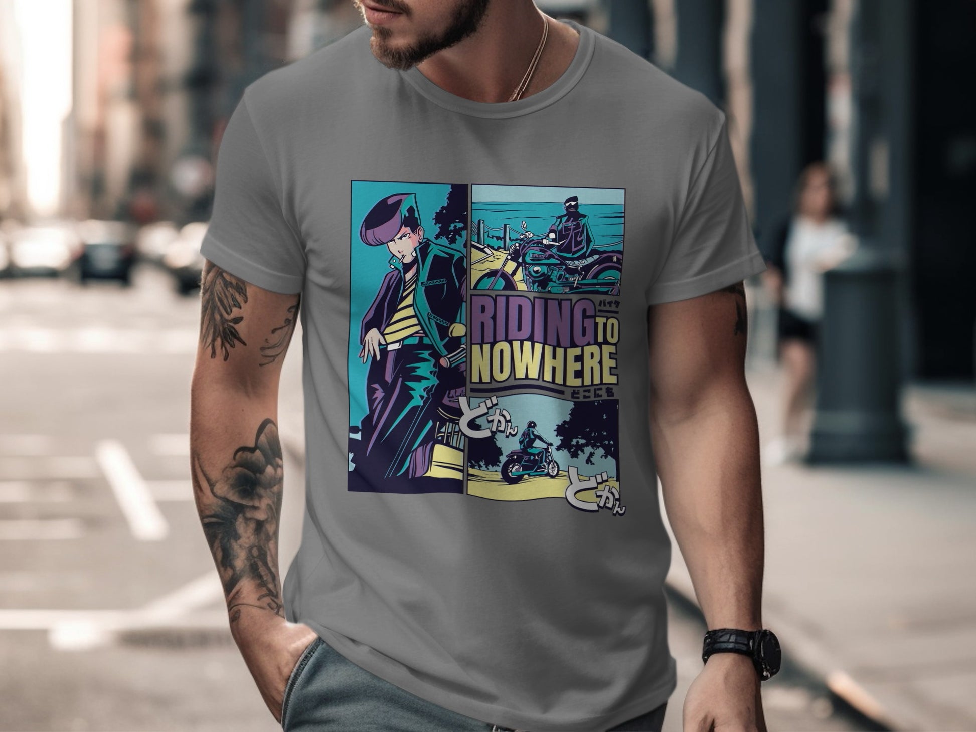 Riding to Nowhere Graphic Tee for a stylish look