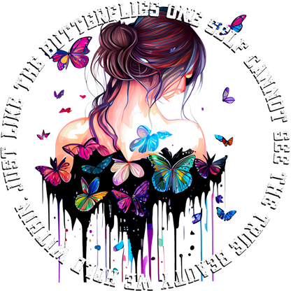 Vibrant Butterfly Dripping Design Artwork