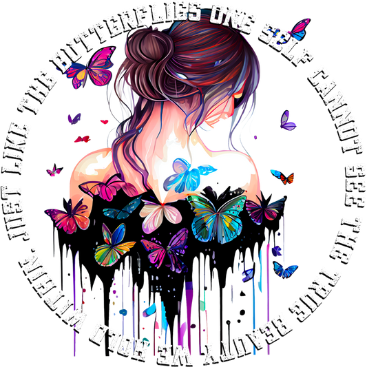 Vibrant Butterfly Dripping Design Artwork