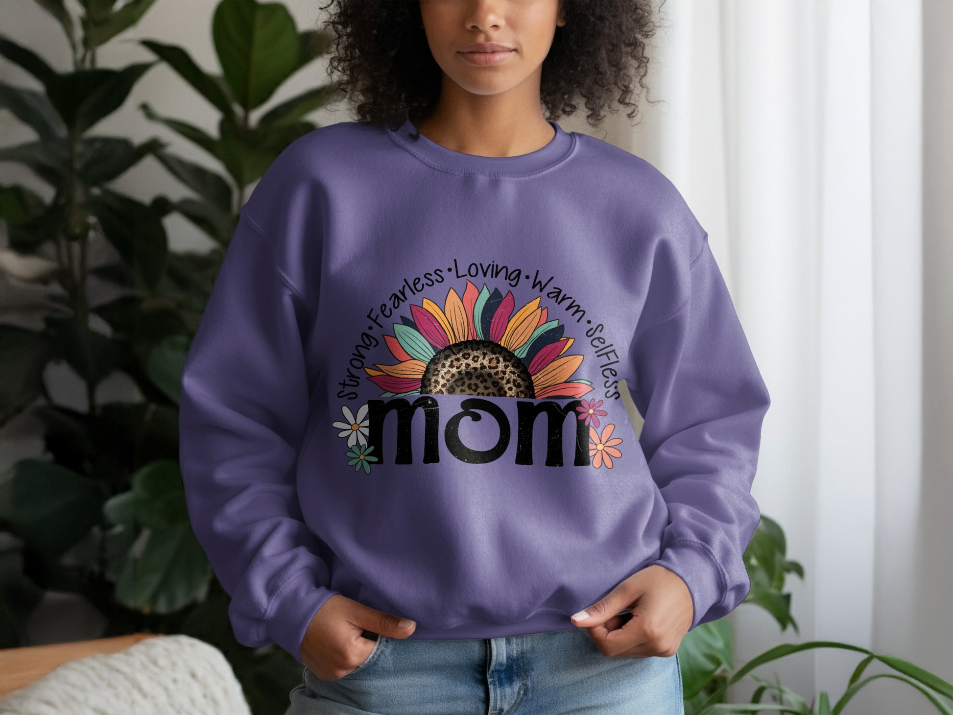 Strong Fearless Loving Warm Selfless Mom Sweatshirt