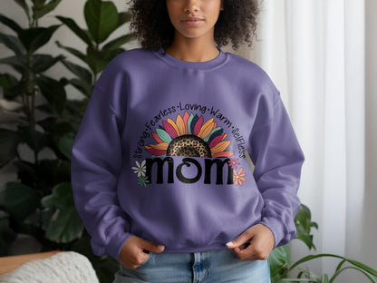 Strong Fearless Loving Warm Selfless Mom Sweatshirt